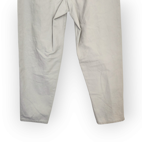 Vintage Bill Blass Off White Gray High Waisted Tapered Leg Pants 4 - Picture 8 of 9